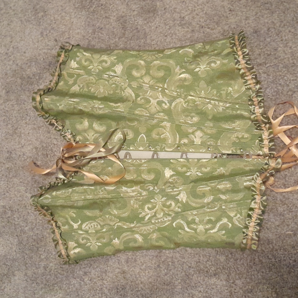 Small green and gold corset
